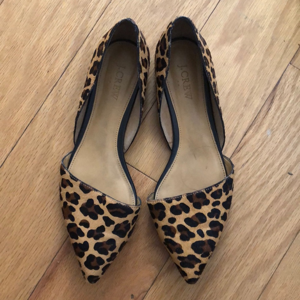 Leopard print flats